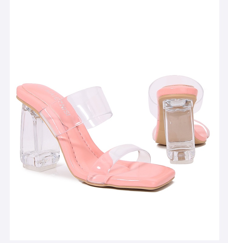 Thick sandals transparent slippers for women