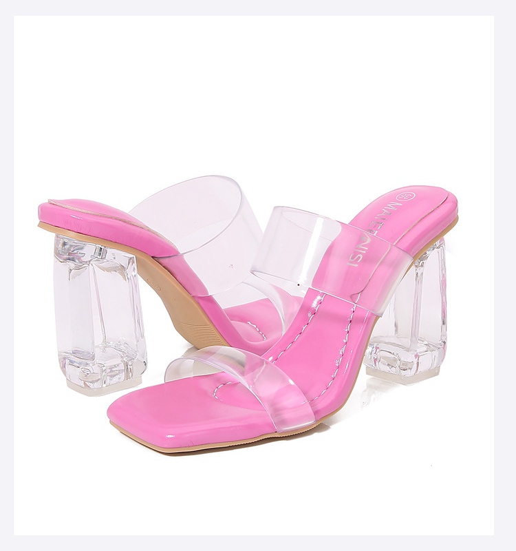 Thick sandals transparent slippers for women