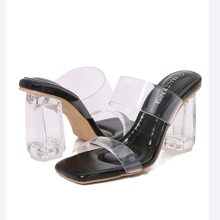 Thick sandals transparent slippers for women