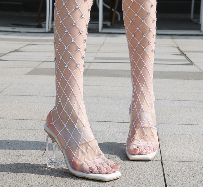 Thick sandals transparent slippers for women