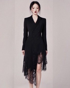 Splice dress long sleeve business suit