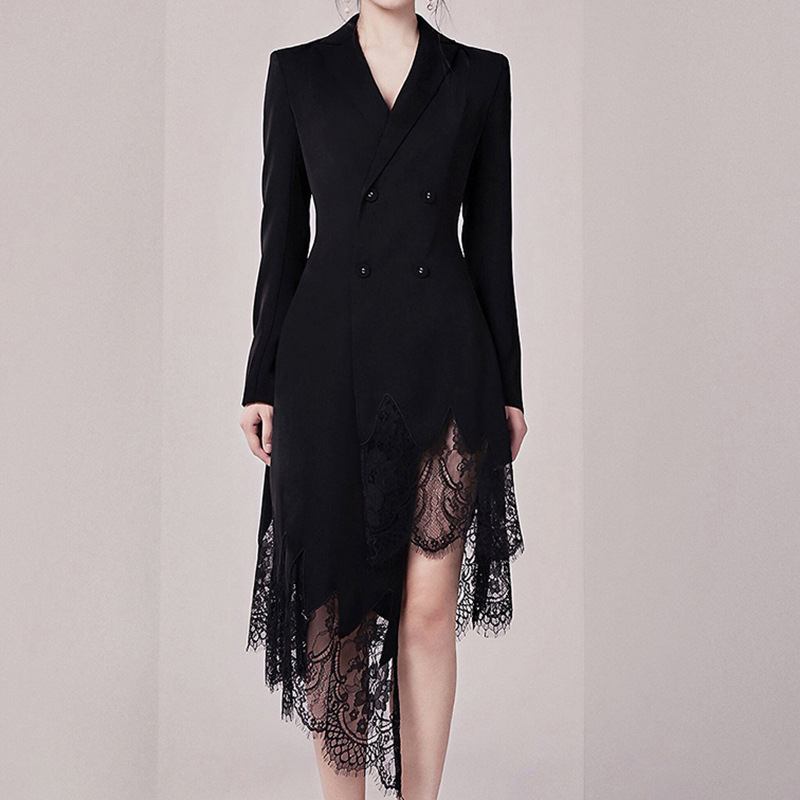 Splice dress long sleeve business suit