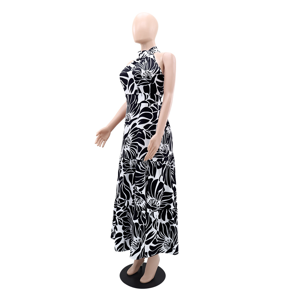 Temperament jumpsuit high split long dress for women