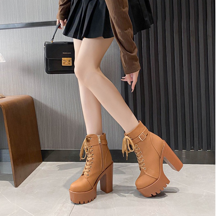 Thick frenum short boots autumn and winter martin boots