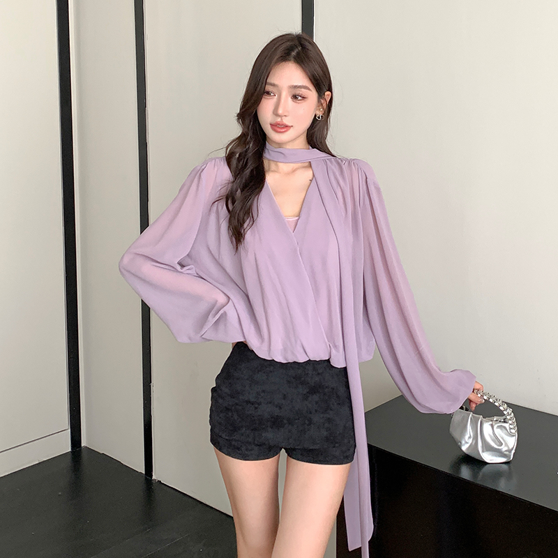 Halter small sling purple tops