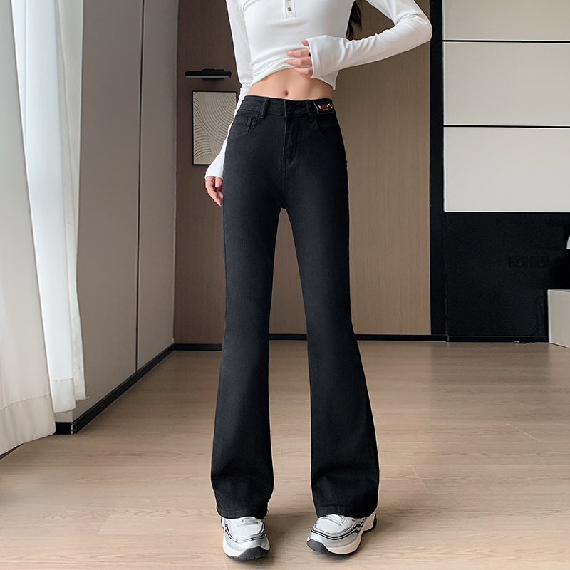 Spring and autumn flare pants high waist jeans for women