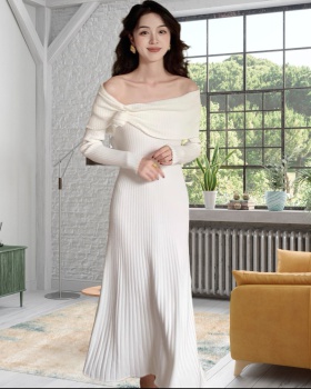 Strapless dress retro long dress for women