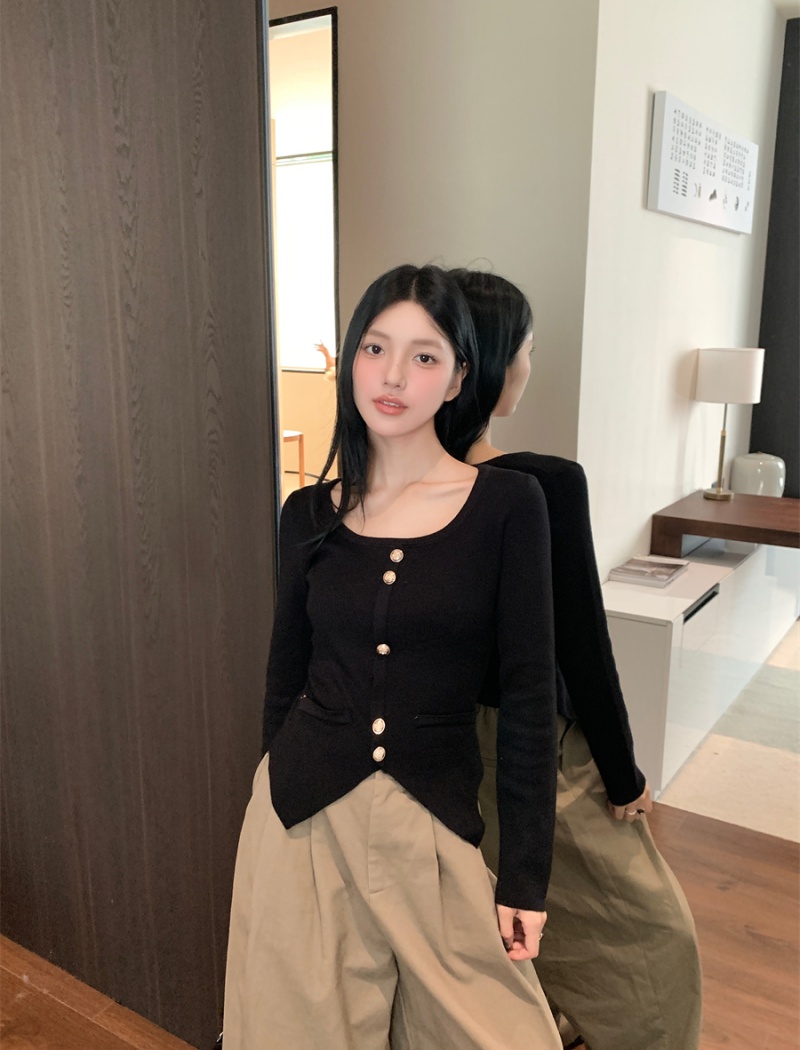 Knitted slim bottoming shirt autumn and winter sweater