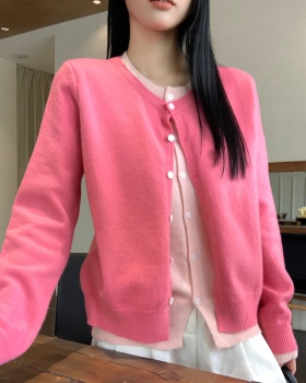 Pink show young coat college style cardigan