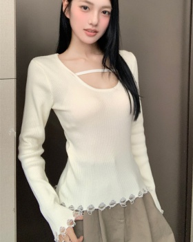 Burr pullover sweater Korean style tops for women