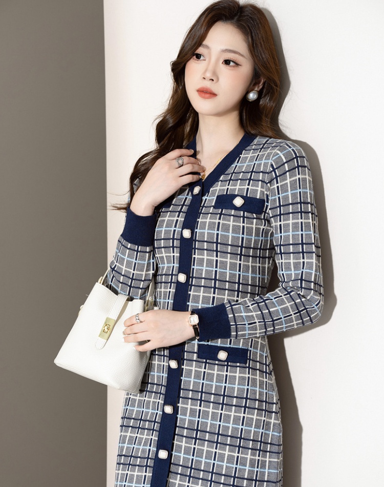 Autumn dress package hip sweater dress for women