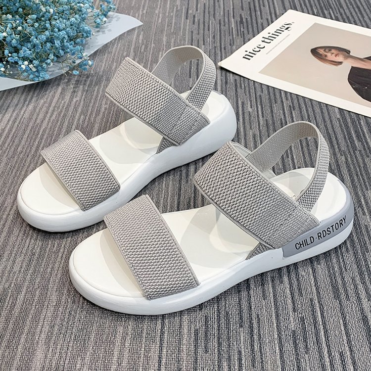 Sports elastic flat wears outside sandals for women