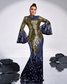 Long sleeve evening dress mermaid dress for women