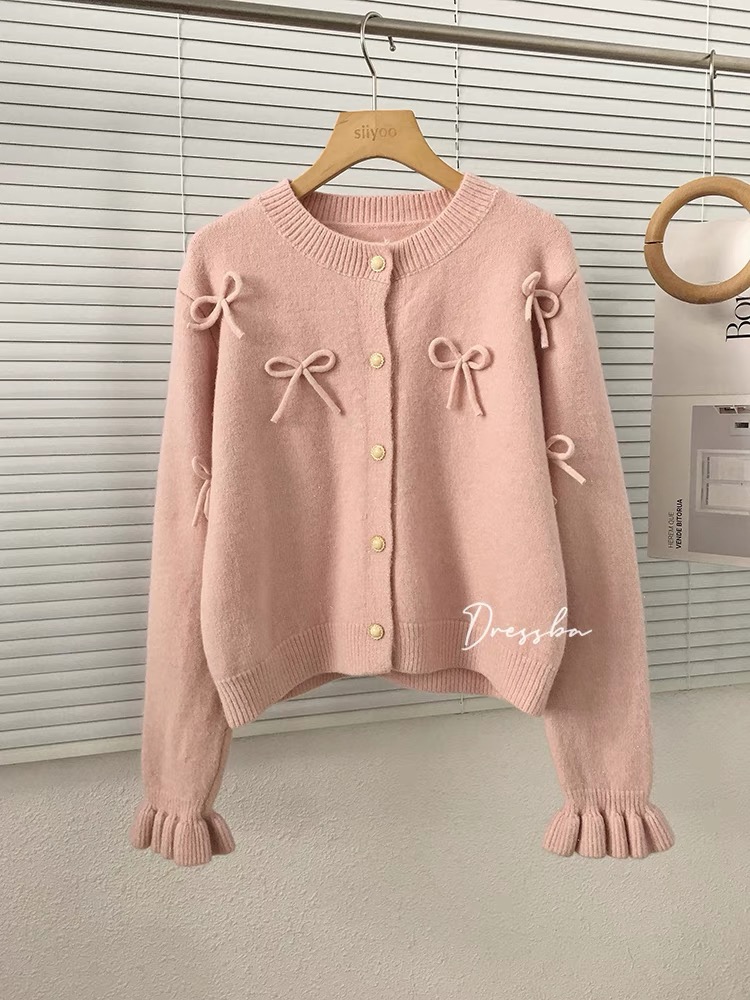 Thermal thick cardigan Korean style sweater for women