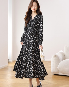 Floral mermaid long sleeve dress for women