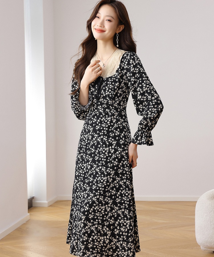 Beautiful autumn dress France style long dress for women