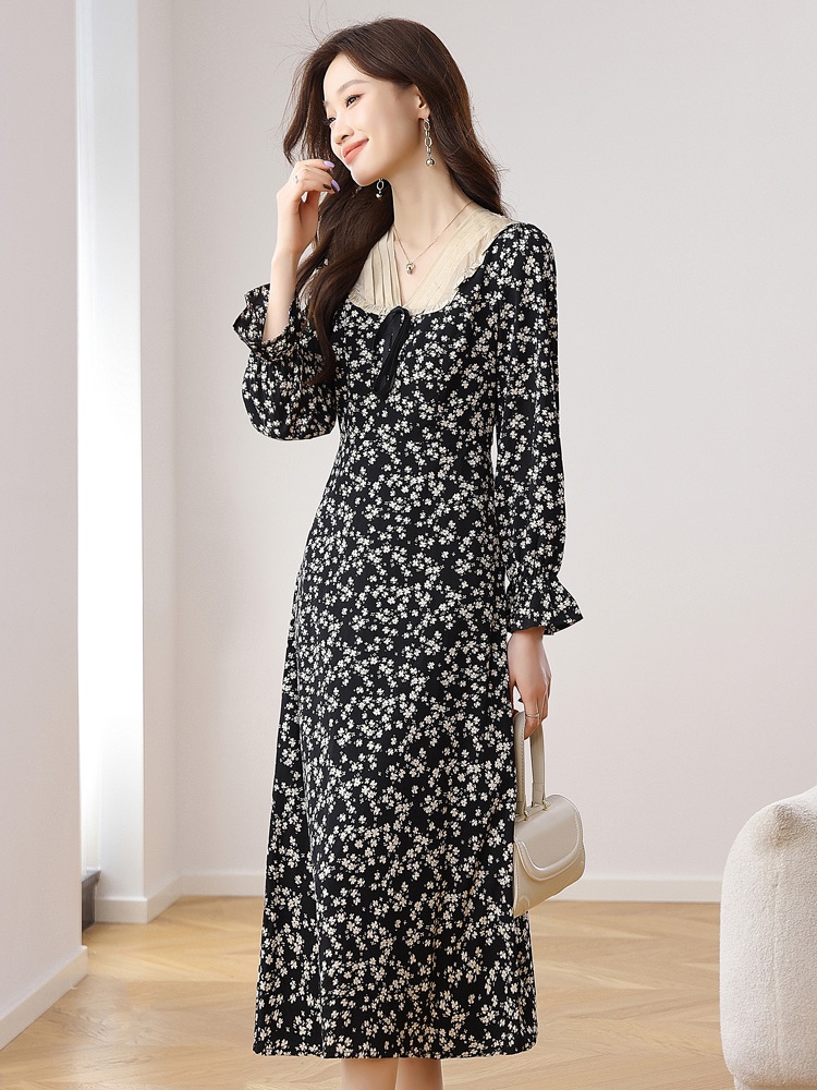 Beautiful autumn dress France style long dress for women