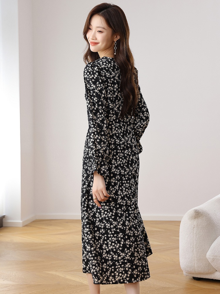 Beautiful autumn dress France style long dress for women