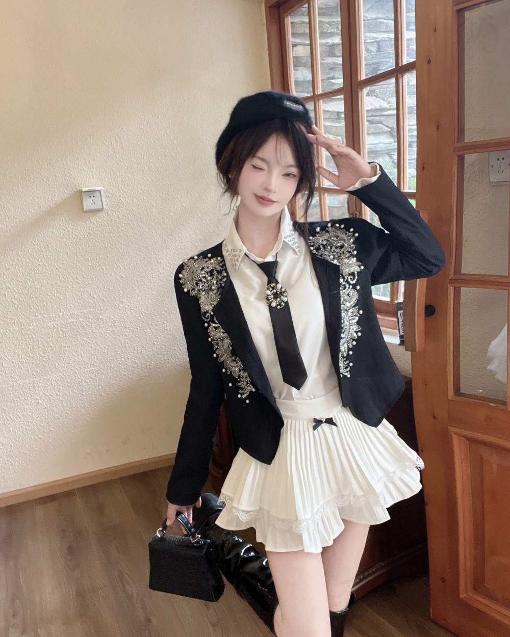 Beading refreshing sweet thin jacket