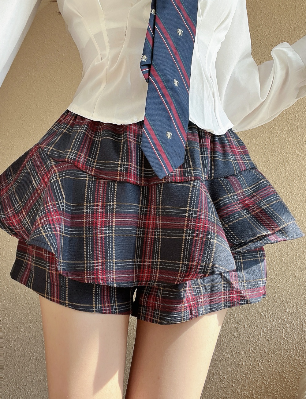 Show young uniform Korean style skirt 2pcs set for women