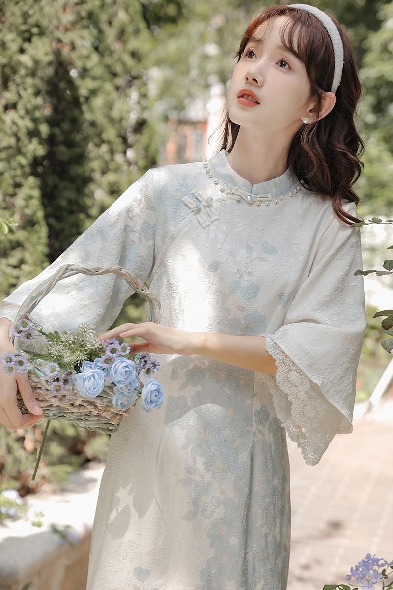 Chinese style dress spring and autumn cheongsam