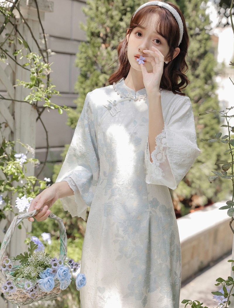 Chinese style dress spring and autumn cheongsam