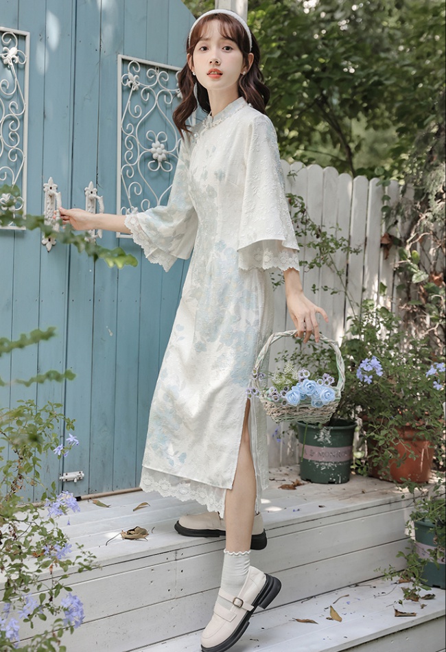 Chinese style dress spring and autumn cheongsam