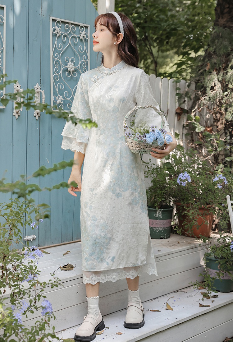 Chinese style dress spring and autumn cheongsam