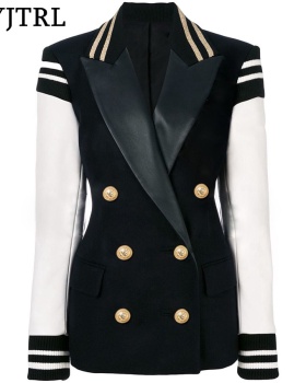 Black-white business suit jacket for women