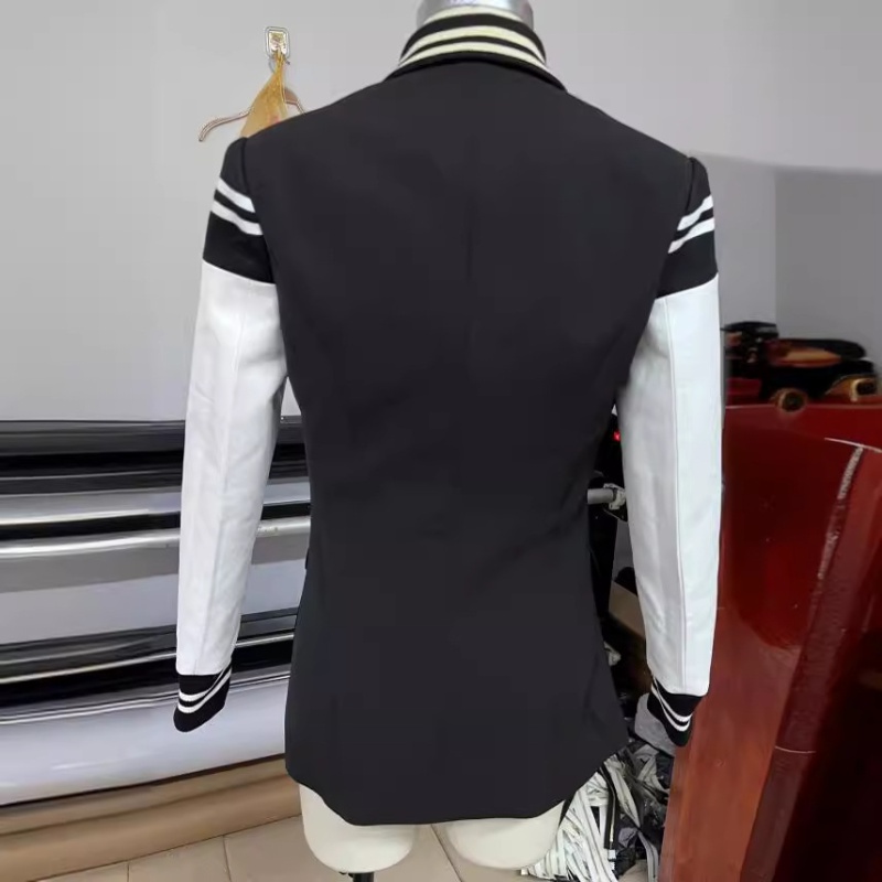 Black-white business suit jacket for women