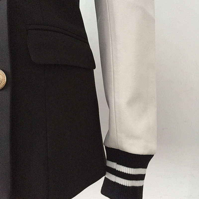 Black-white business suit jacket for women