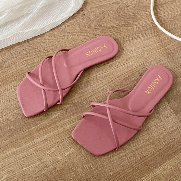 Summer sandy beach lady fine band slippers for women