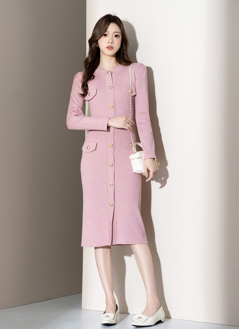 Chanelstyle package hip long watkins long sleeve dress