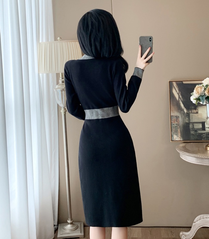 Autumn and winter exceed knee long dress for women