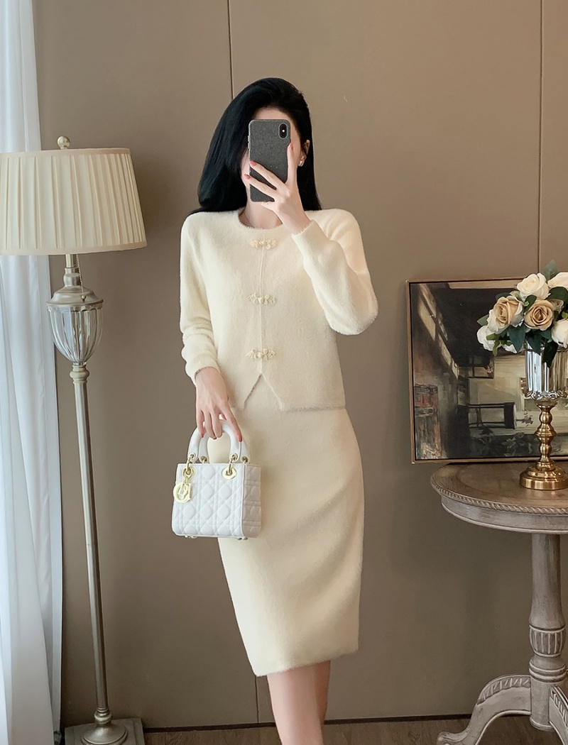 Chanelstyle skirt 2pcs set for women