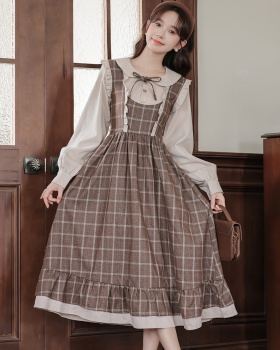 Art college style autumn retro dress for women