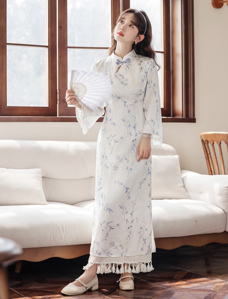 Spring and autumn cheongsam retro dress for women