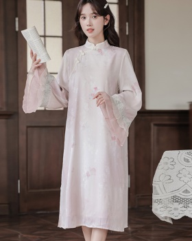 Chinese style loose dress printing cheongsam