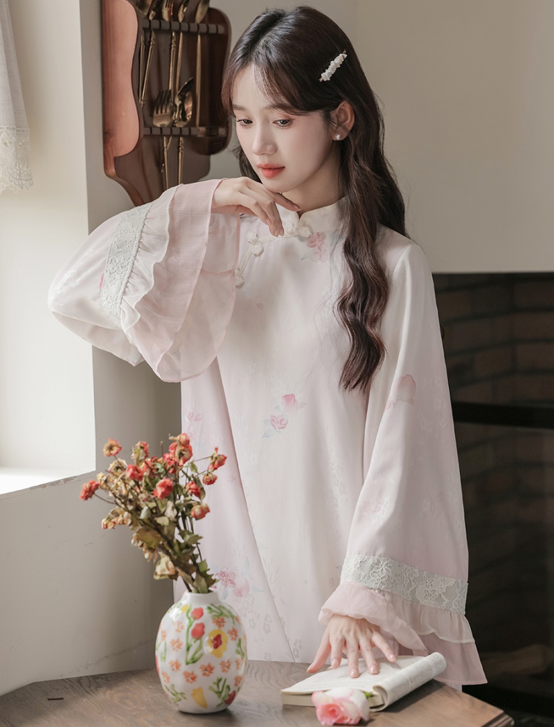 Chinese style loose dress printing cheongsam