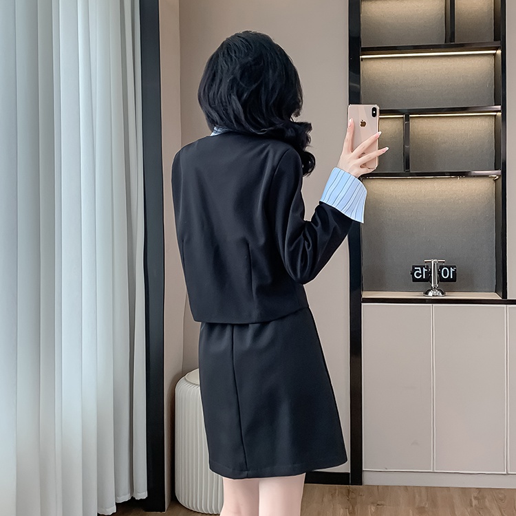 Long sleeve short skirt business suit 2pcs set for women