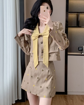 Light luxury sweet jacket fashion short skirt 2pcs set