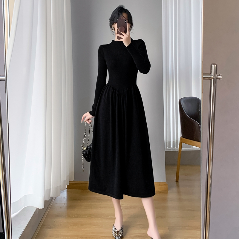 Long dress inside the ride sweater dress for women