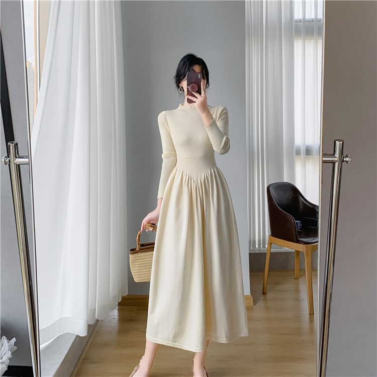 Long dress inside the ride sweater dress for women