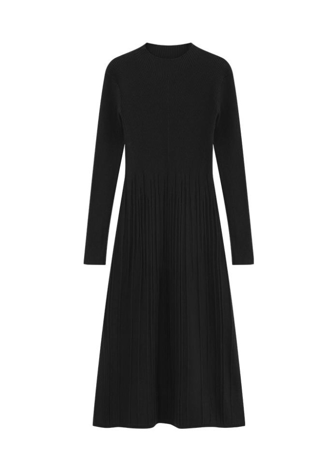 Bottoming long dress half high collar dress for women