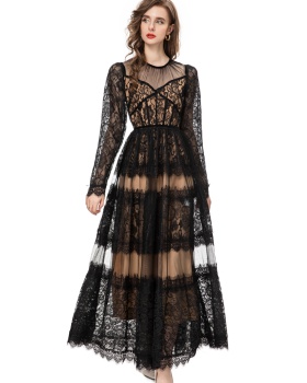 Autumn and winter light luxury lace dress for women