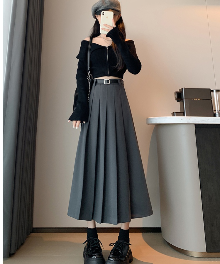 Autumn and winter thick long dress slim skirt for women