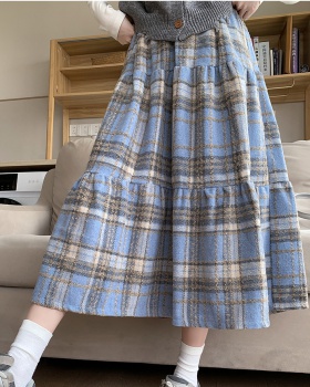 Autumn and winter christmas long dress woolen skirt for women