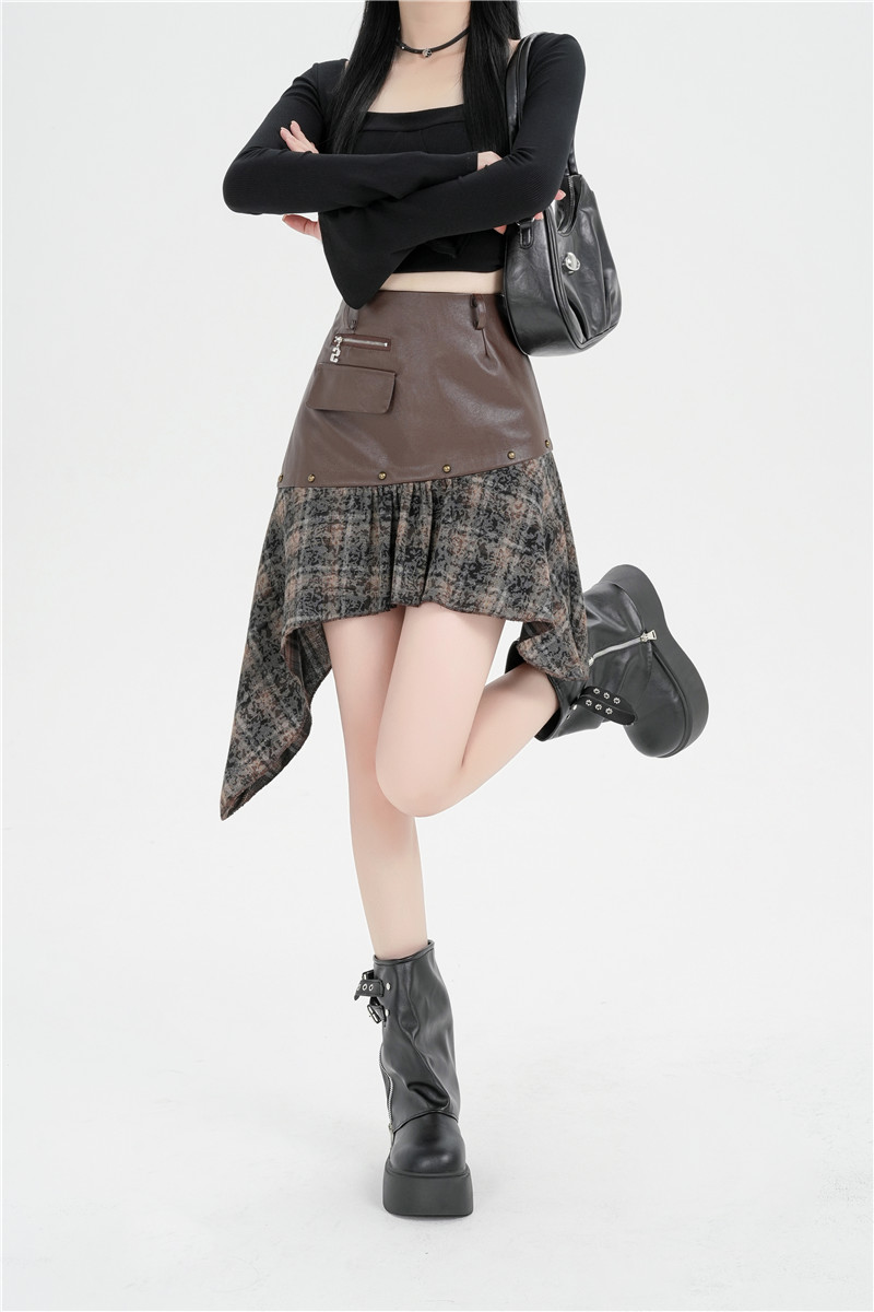 Irregular all-match autumn and winter skirt for women