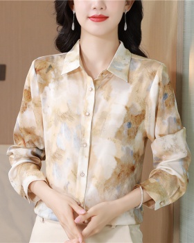 Real silk silk shirt fashion autumn tops for women