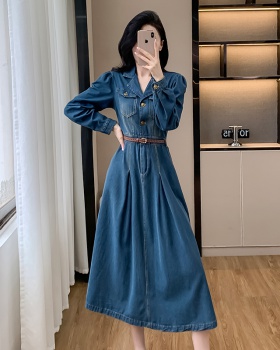 Spring and autumn business suit long sleeve long dress